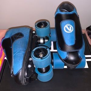 Blue and black VNLA skates